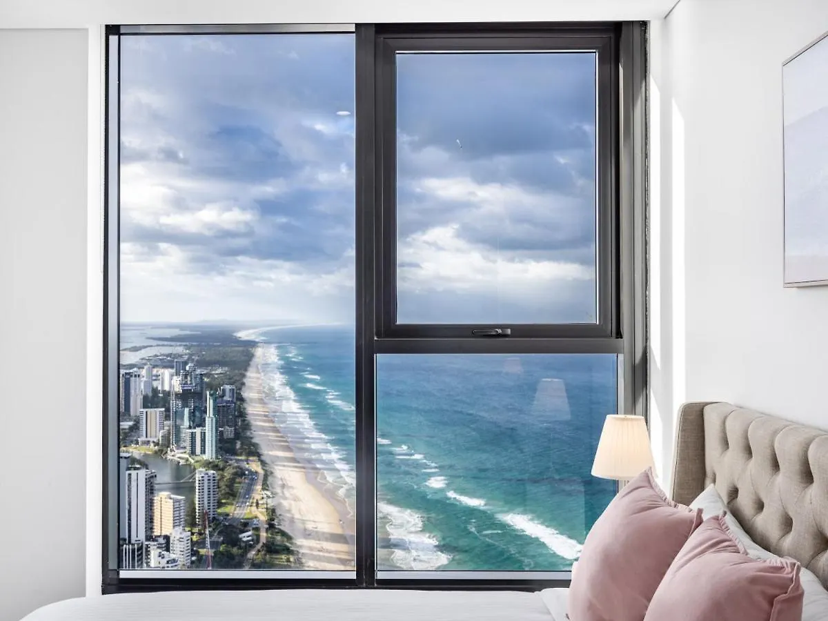 Daire Views From Cloud 1 Min To Beach 2Br Apt Pool Gym Gold Coast Avustralya